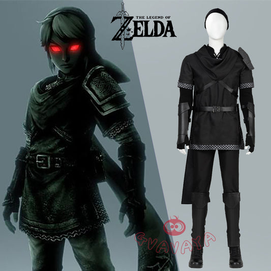 Gvavaya Game Cosplay The Legend of Zelda: Breath of the Wild Cosplay Costume Black Version Of Link Cosplay