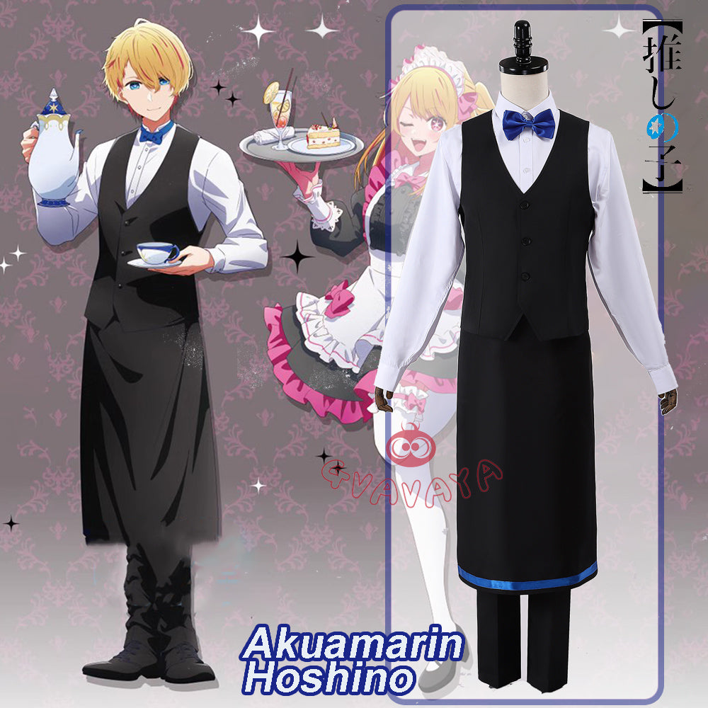 Gvavaya Anime Cosplay Oshi no Ko Aqua Cosplay Costume Aqua Waiter Suit