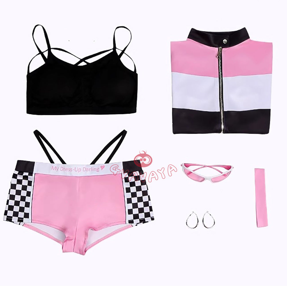 Gvavaya Anime My Dress-Up Darling Cosplay Marin Kitagawa Racing Suit Cosplay Costume