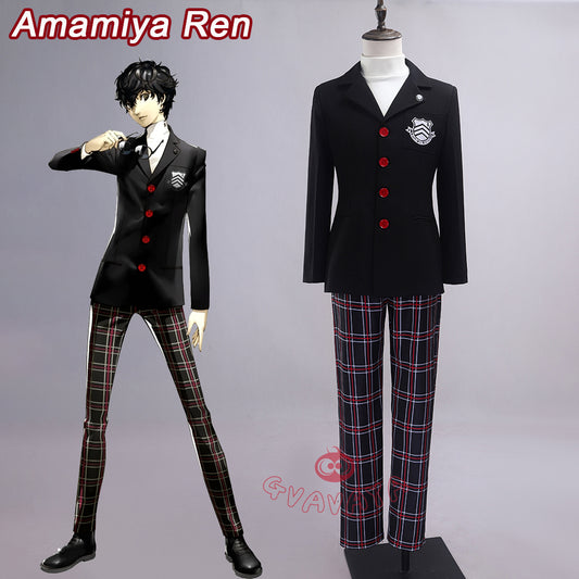 Gvavaya Game Cosplay Persona5 Amamiya Ren Cosplay Costume P5 Amamiya Ren Uniform Cosplay
