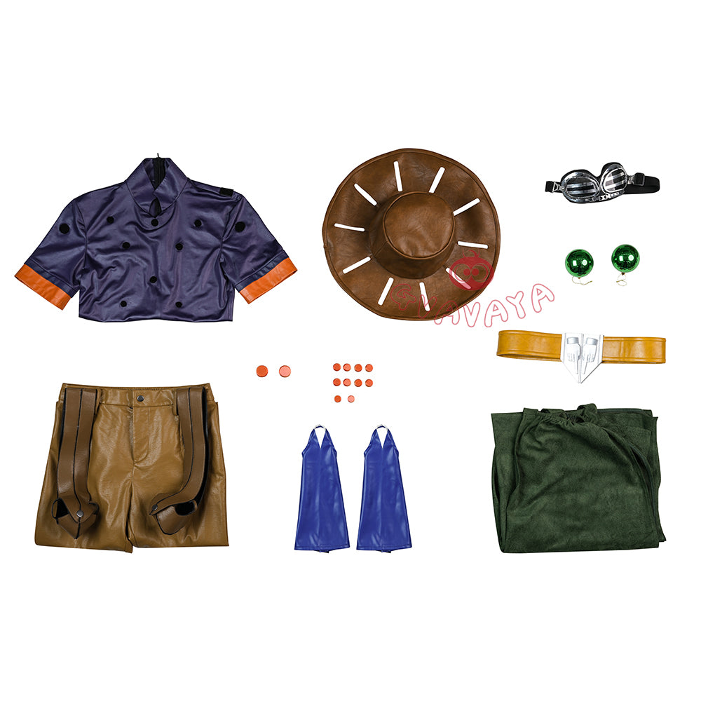 Gvavaya Anime Cosplay STILL BALL RUN Cosplay Gyro Zeppeli Cosplay Costume