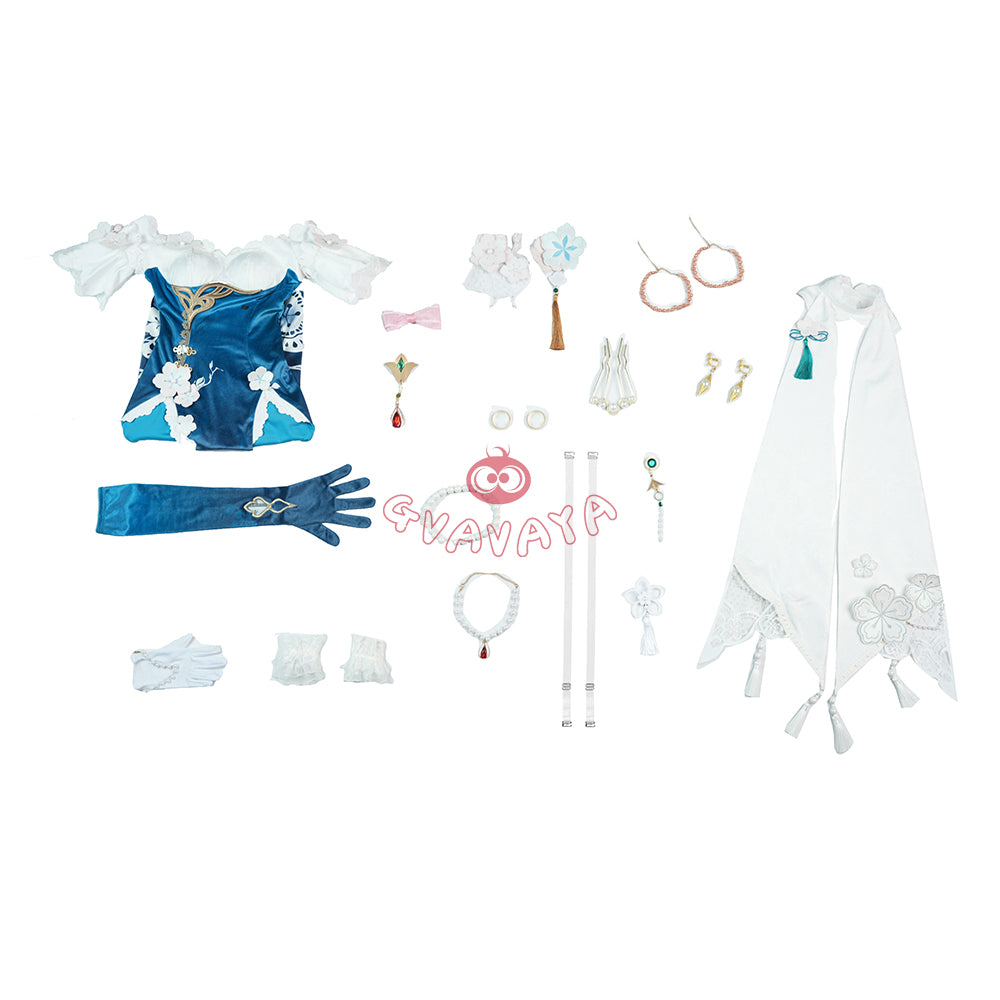 Gvavaya Game Cosplay Honkai: Star Rail Cosplay Ruan Mei Plumblossom Letter Cosplay Costume