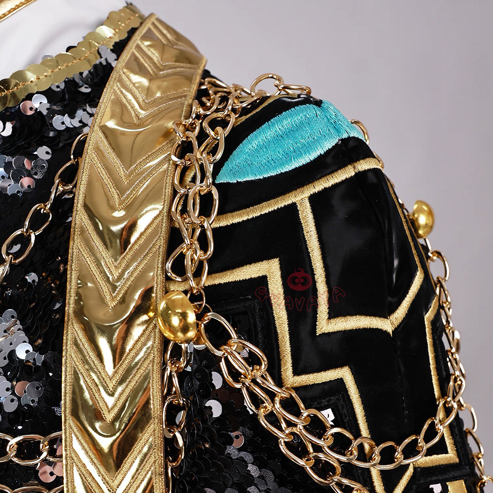 Gvavaya Anime Cosplay Cosplay Girls Group R/Z/M Golden Shiny Bright Cosplay Costume