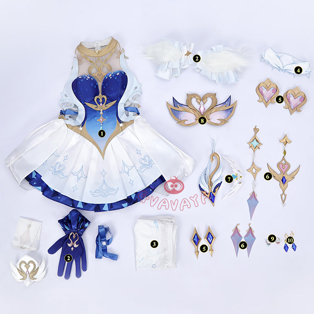 Gvavaya Game Cosplay Genshin Impact Odette Cosplay Costume