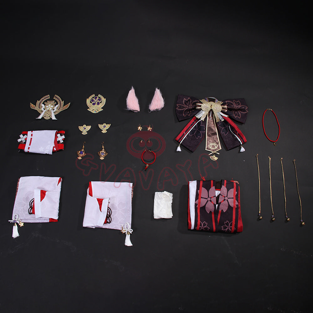 Gvavaya Game Cosplay Genshin Impact Inazuma Yae Miko Cosplay Costume Genshin Yae Miko Cosplay