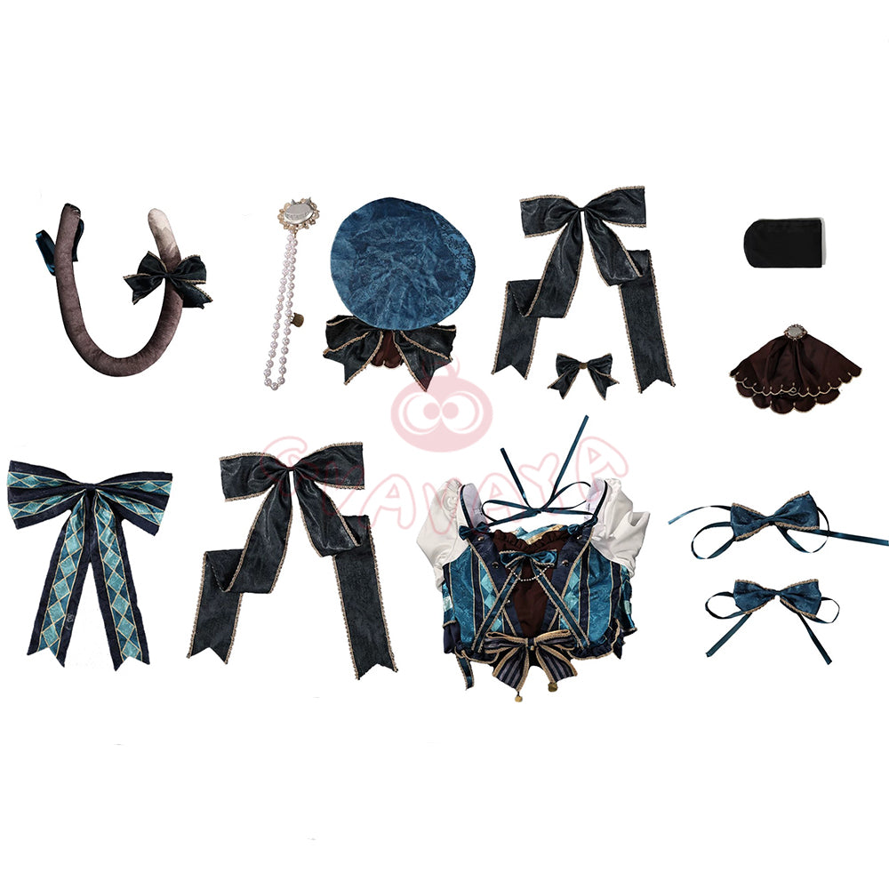 Gvavaya Game Cosplay Genshin Impact Coffe Collab Cosplay Costume lynette Cosplay