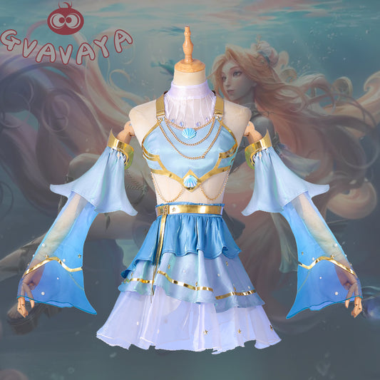 Gvavaya Game Cosplay League of Legends Ocean Song Skin Prestige Seraphine Cosplay Costume