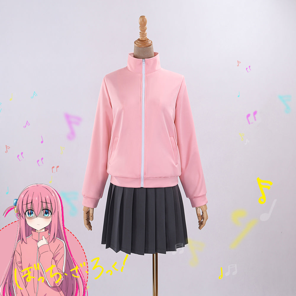 Anime BOCCHI THE ROCK! Hitori Gotoh Hoodie Jacket Trousers Cosplay Thick  Costume