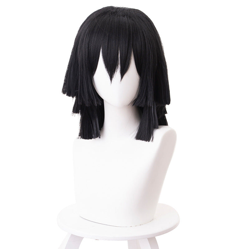 Gvavaya Anime Cosplay Iguro Obanai Cosplay Wig Black 40cm Hair