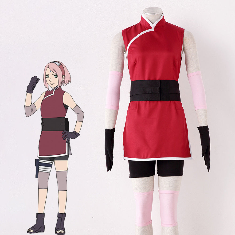 Anime cosplay Haruno Sakura 1st Halloween Cosplay Costume