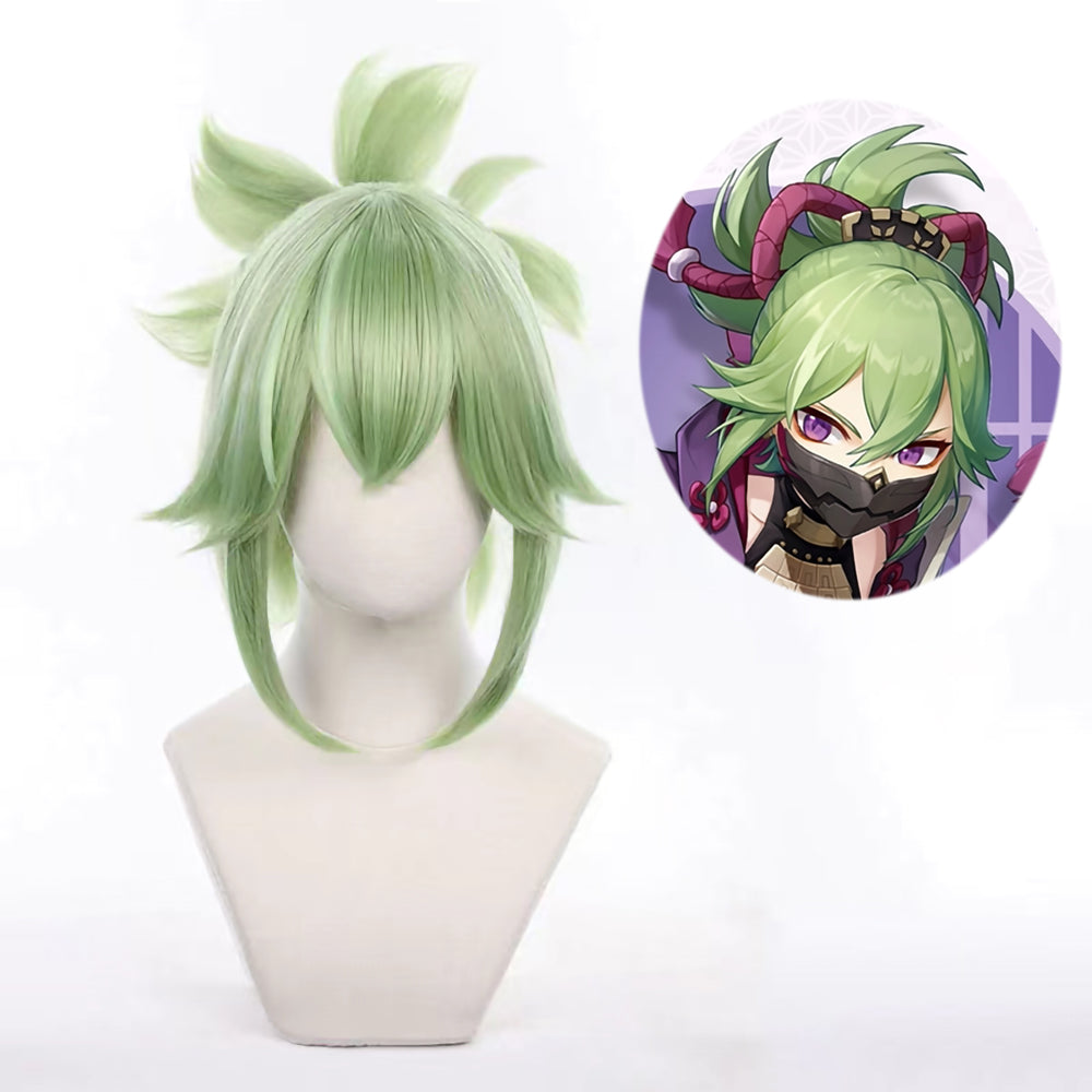 Gvavaya Game Cosplay Genshin Impact Kuki Shinobu Cosplay Wig Light Gre