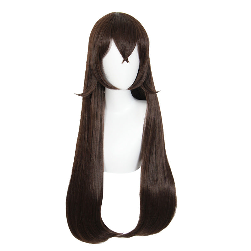 Gvavaya Game Cosplay Genshin Impact Amber Cosplay Wig Brown 65cm Hair
