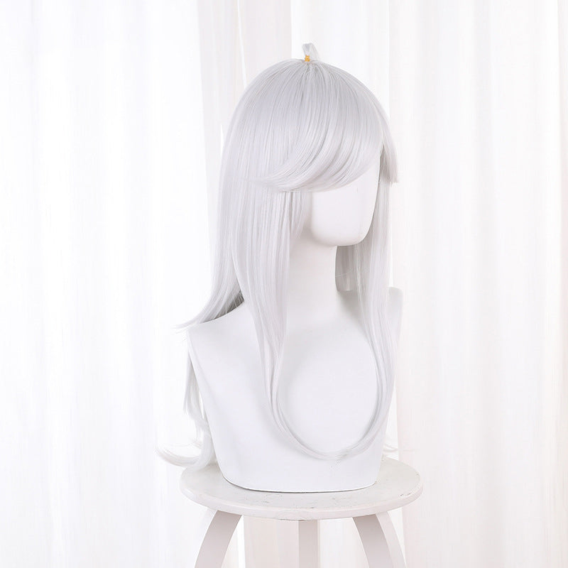 Gvavaya Game Cosplay Genshin Impact Cyno Cosplay Wig 60cm Silver White Hair