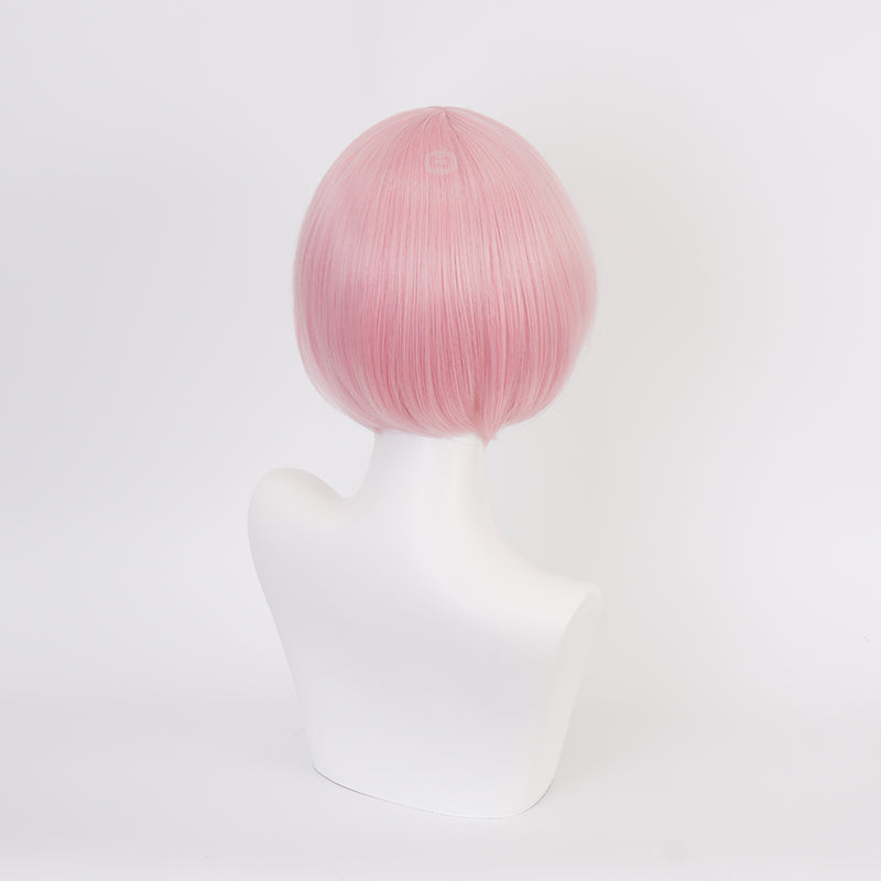 Gvavaya Anime Cosplay Re: Zero Starting Life in Another World Ram Cosplay Wig 30cm Pink Hair
