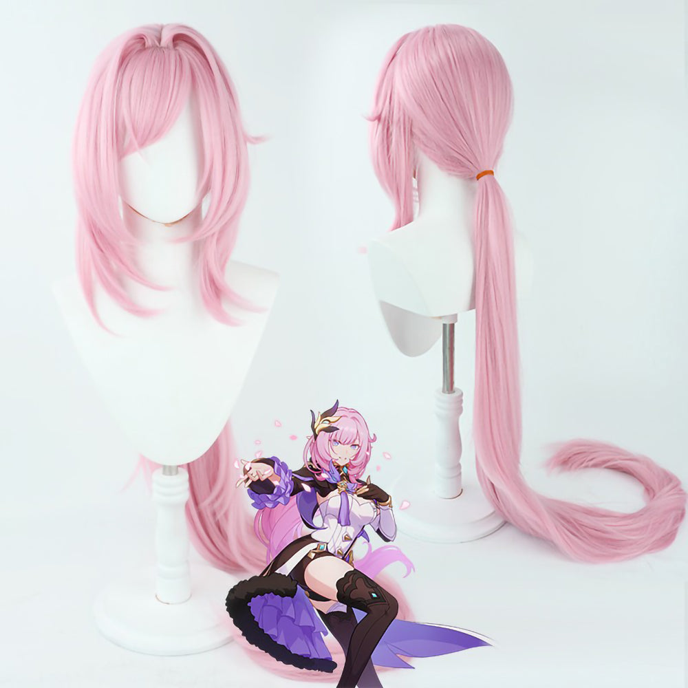 Gvavaya Game Cosplay Honkai Impact 3rd Elysia Herrscher of Human Ego Cosplay Wig 120cm Pink Hair