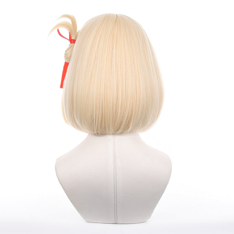 Gvavaya Anime Cosplay Lycoris Recoil Chisato Nishikigi Cosplay Wig 33cm Blond Hair