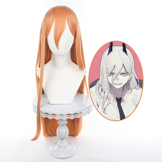 Gvavaya Anime Cosplay Power Cosplay Wig 95cm Milk Orange Hair