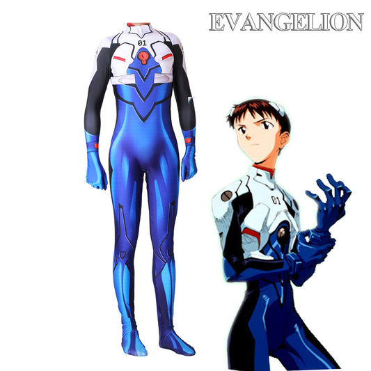 Gvavaya Anime Cosplay EVA1 Ikari Shinji Cosplay Costume EVA Tight-fitting Costume