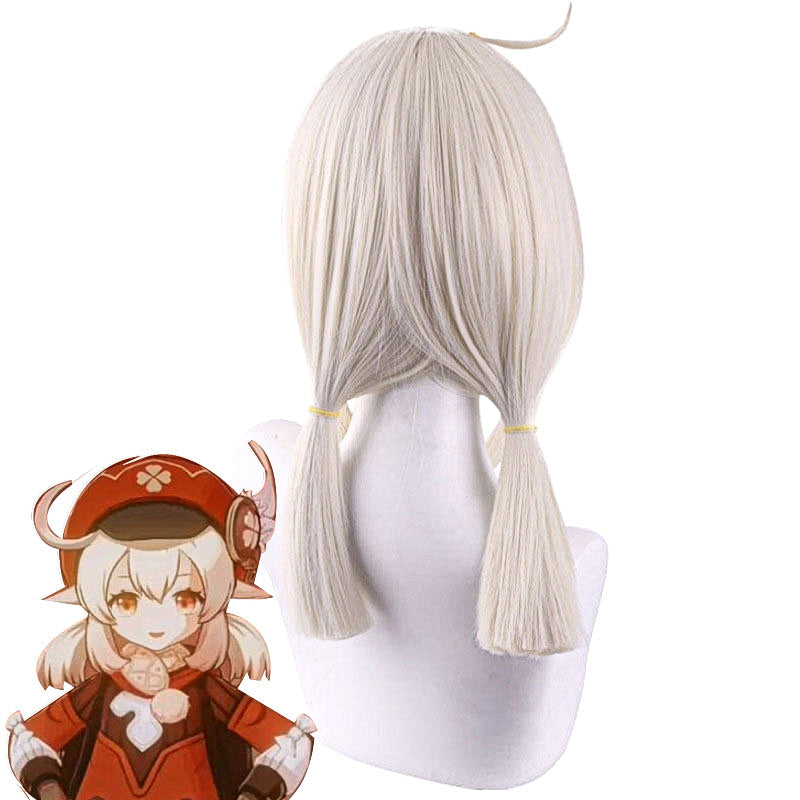 Gvavaya Game Cosplay Genshin Impact Klee Cosplay Cream 45cm Hair