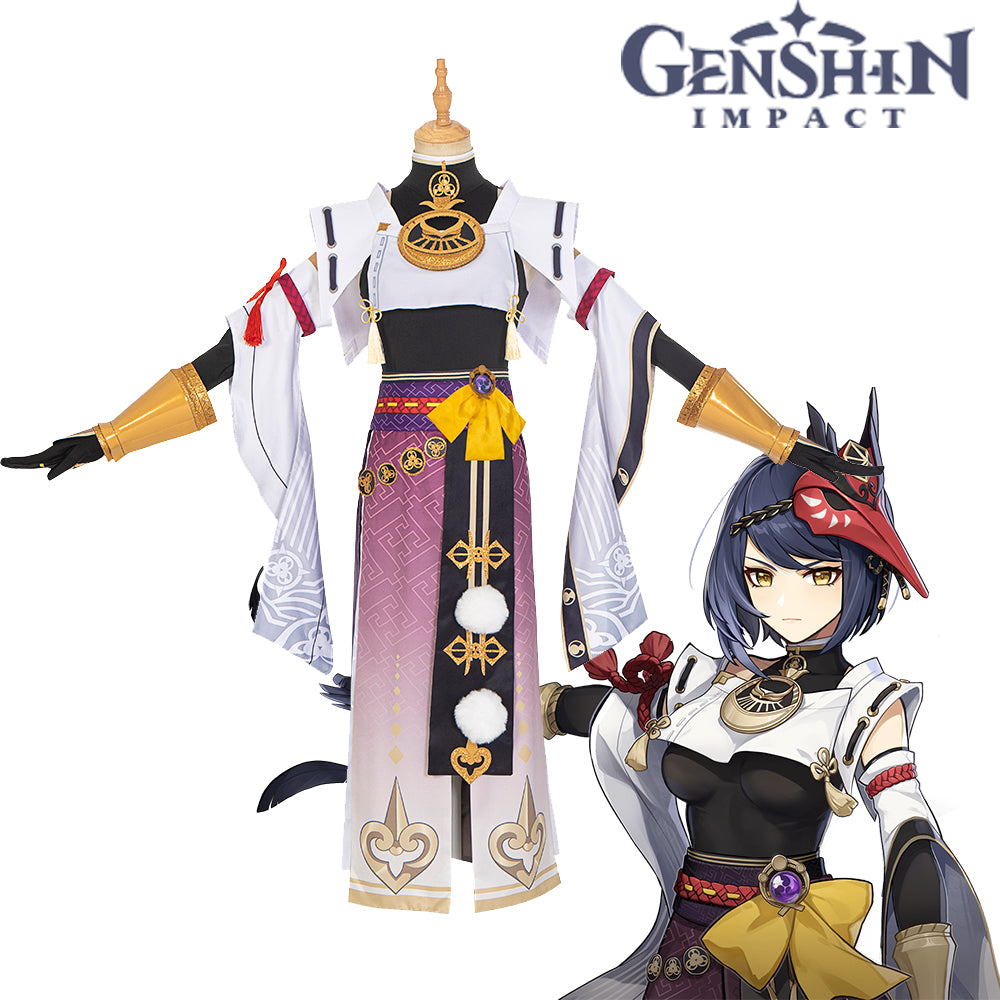 Gvavaya Game Cosplay Genshin Impact Inazuma Kujou Sara Cosplay Costume