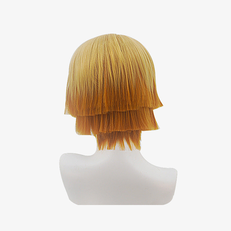 Gvavaya Anime Cosplay Agatsuma Zenitsu Cosplay Wig 28cm Short Hair