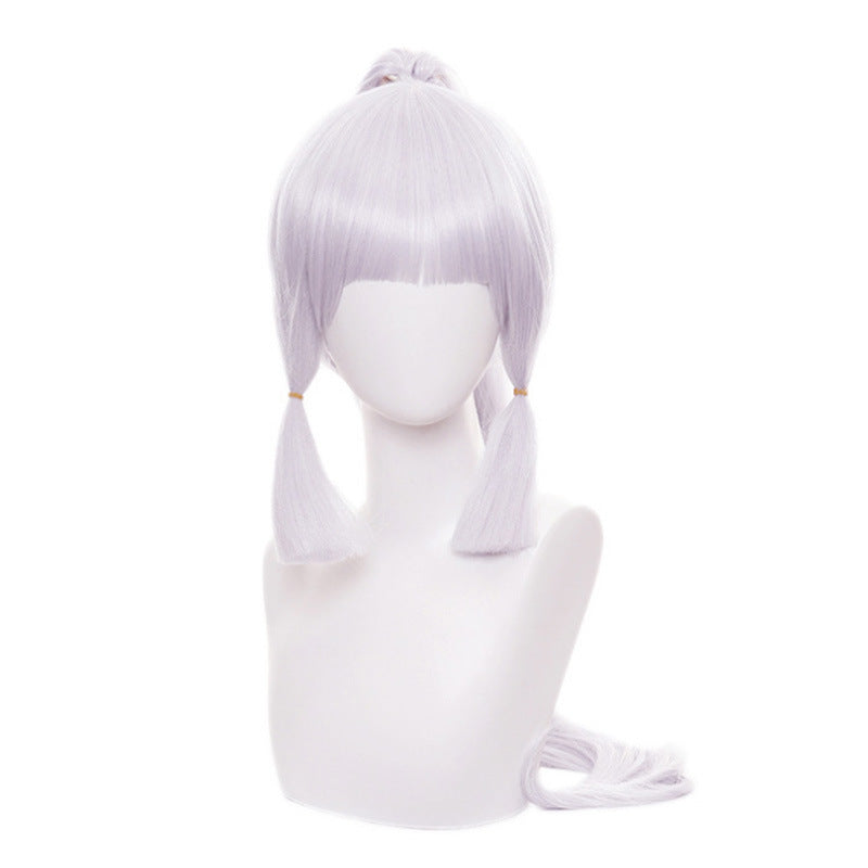 Gvavaya Game Cosplay Genshin Impact Kamisato Ayaka Cosplay Wig Dark Blue Short Hair