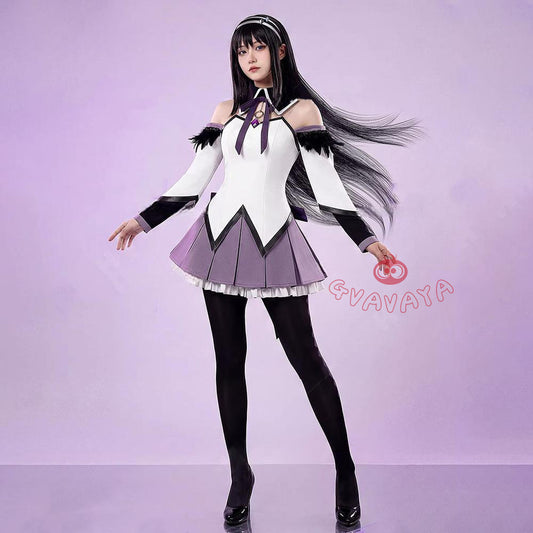 Gvavaya Anime Cosplay Puella Magi Madoka Magica Cosplay Homura Akemi Cosplay Costume A