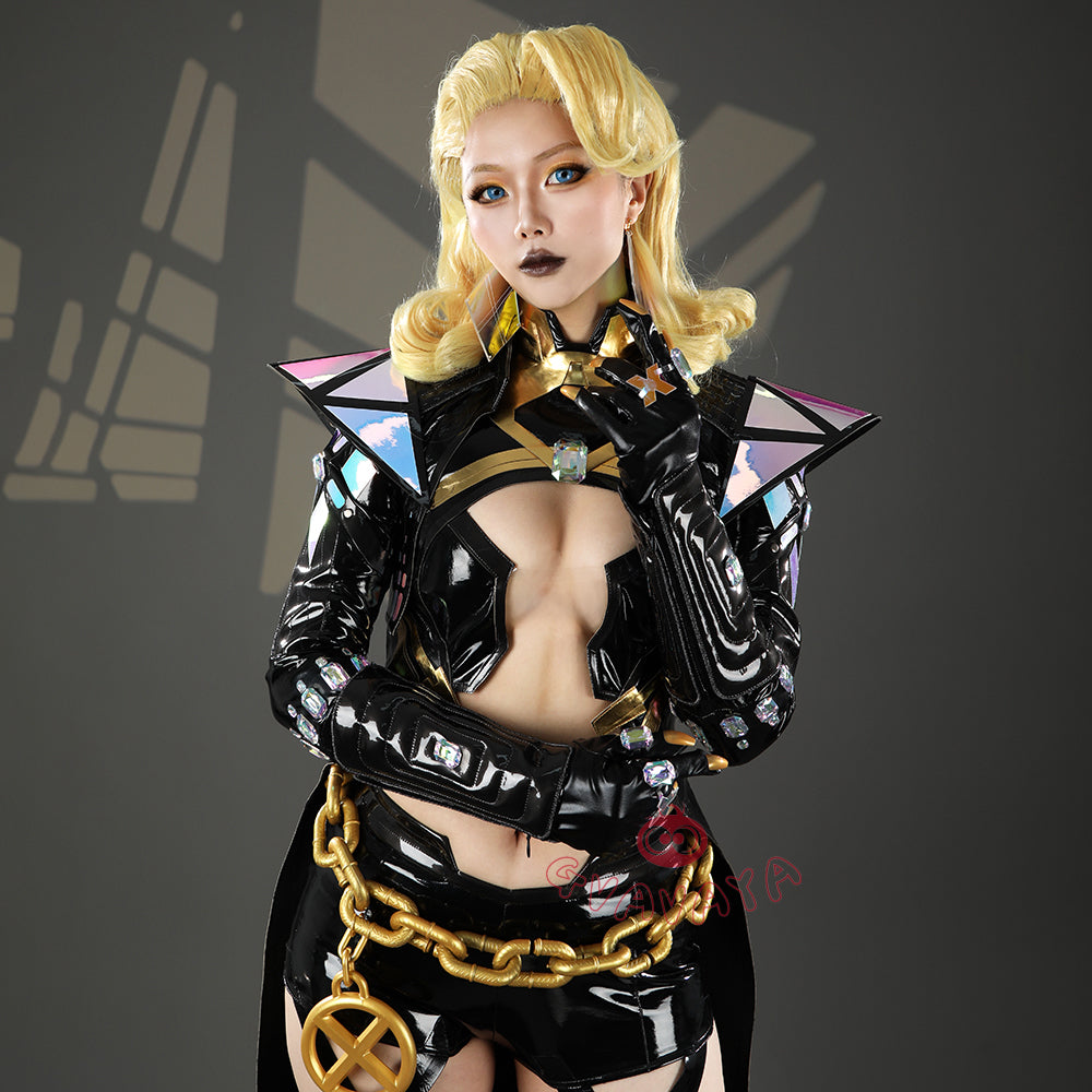 Gvavaya Game Cosplay White Queen Cosplay Emma X-Revolution Cosplay Costume