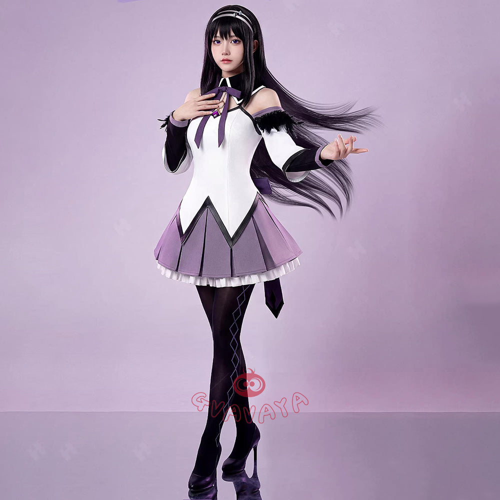 Gvavaya Anime Cosplay Puella Magi Madoka Magica Cosplay Homura Akemi Cosplay Costume A