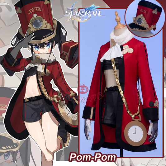 Gvavaya Game Cosplay Honkai Impact: Star Rail Cosplay Star Rail Pom-Pom Personification Suit Cosplay Costume