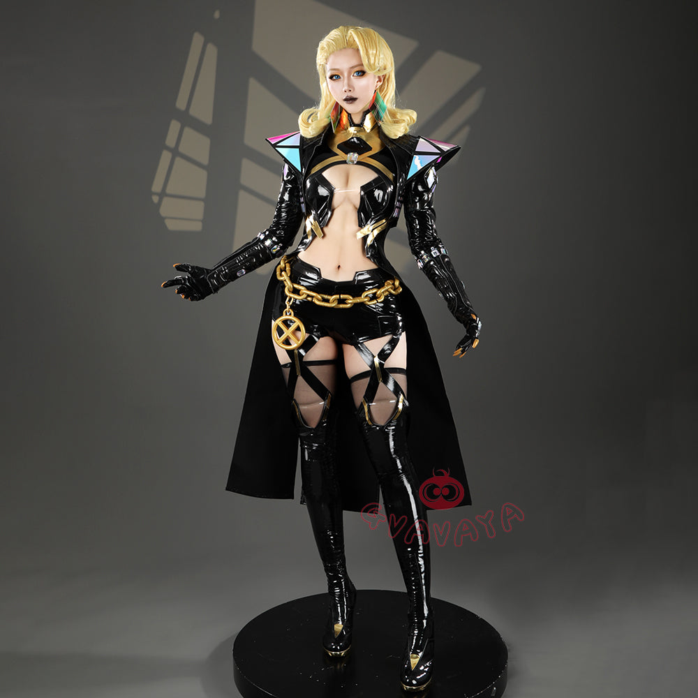 Gvavaya Game Cosplay White Queen Cosplay Emma X-Revolution Cosplay Costume