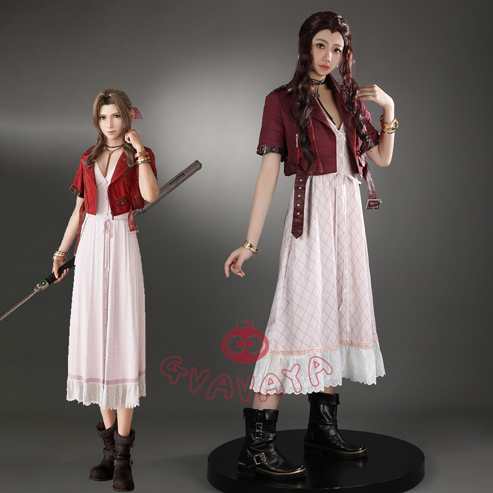 Gvavaya Game Cosplay Final Fantasy VII Aerith Gainsborough Cosplay Cos