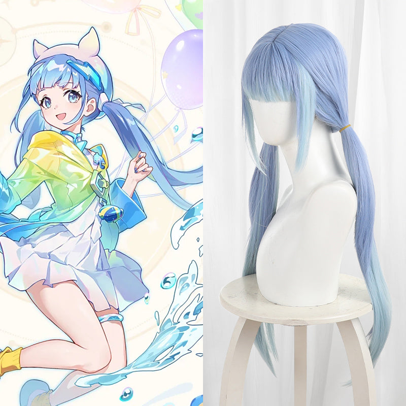 Gvavaya Game Cosplay Honkai: Nexus  Anima Manafey Cosplay Wig 70cm Blue Wig