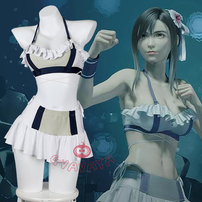 Gvavaya Game Cosplay Final Fantasy VII Rebirth Cosplay Tifa Lockhart Fanart Swimsuit Costume