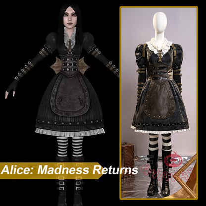 Gvavaya Game Cosplay Alice: Madness Returns Cosplay Alice Steamdress Alice Cosplay Costume