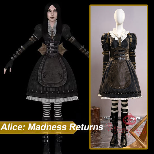 Gvavaya Game Cosplay Alice: Madness Returns Cosplay Alice Steamdress Alice Cosplay Costume