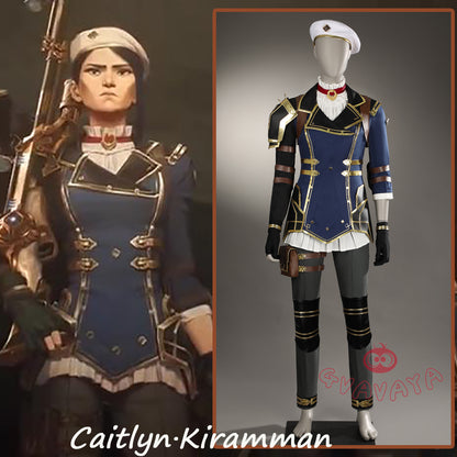 Gvavaya Anime Cosplay League of Legends Arcane 2 Cosplay Caitlyn Kiramman Cosplay Costume