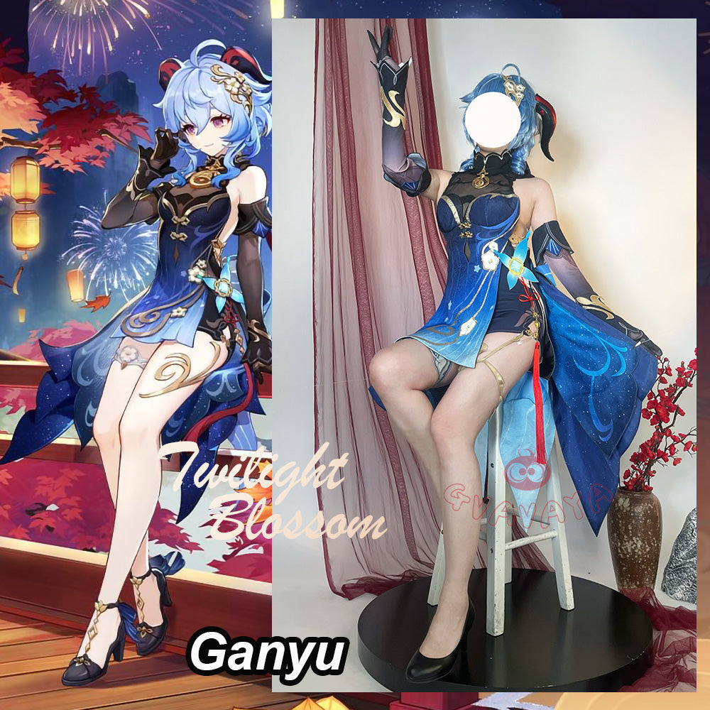 Gvavaya Game Cosplay Genshin Impact Cosplay Ganyu Twilight Blassam Ver. Cosplay Costume Ganyu Cosplay