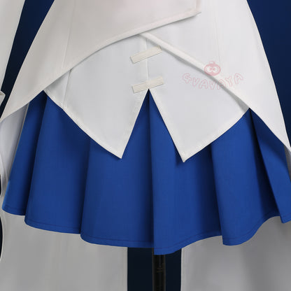 Gvavaya Anime Cosplay Soul Ater Cosplay Maka Albarn White Blue Cosplay Costume