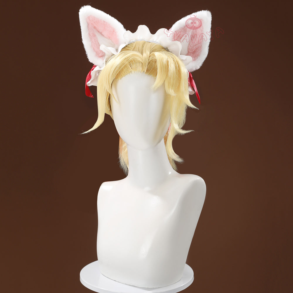 Gvavaya Game Cosplay Ashe Pink Cat Cafe Maid Cosplay Costume