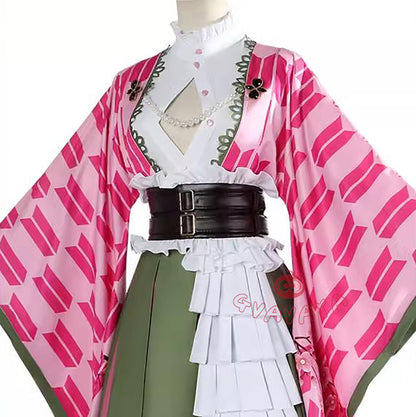 Gvavaya Anime Cosplay Demon Hunter Cosplay Kanroji Mitsuri 5th Anniversary Pink Dress Cosplay Costume