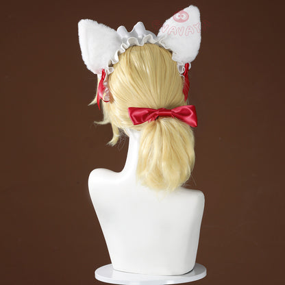 Gvavaya Game Cosplay Ashe Pink Cat Cafe Maid Cosplay Costume