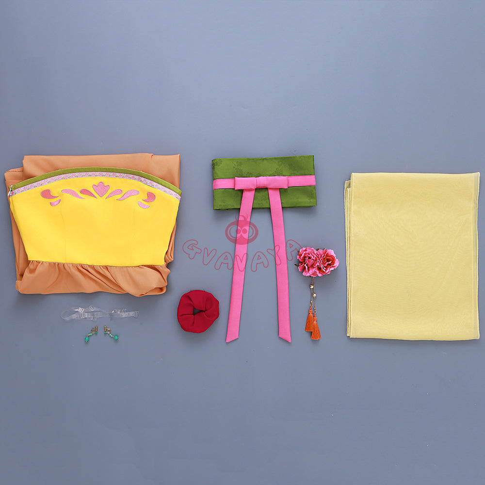 Gvavaya Anime Cosplay Maomao Yellow Dress Maomao Cosplay Costume