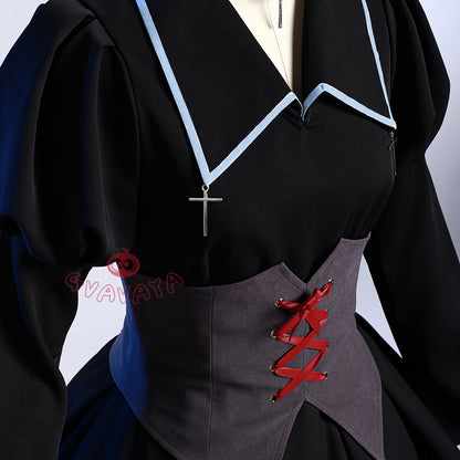 Gvavaya Cosplay Shugoo Charaa! Cosplay Utau Tsukiyomi Black Dress Utau Hoshina Gothic Lolita Cosplay Costume