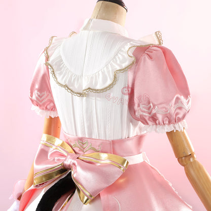Gvavaya Game Cosplay Kiriko Pink Cat Maid Cosplay Costume