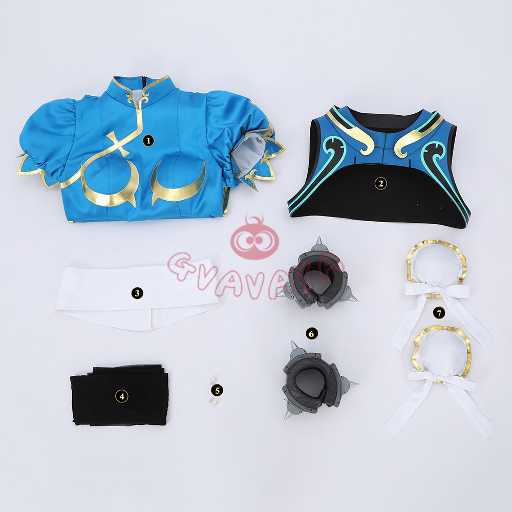 Gvavaya Game Cosplay Overwatch 2 x Street Fighter 6 Cosplay Chunli Juno Cosplay Costume