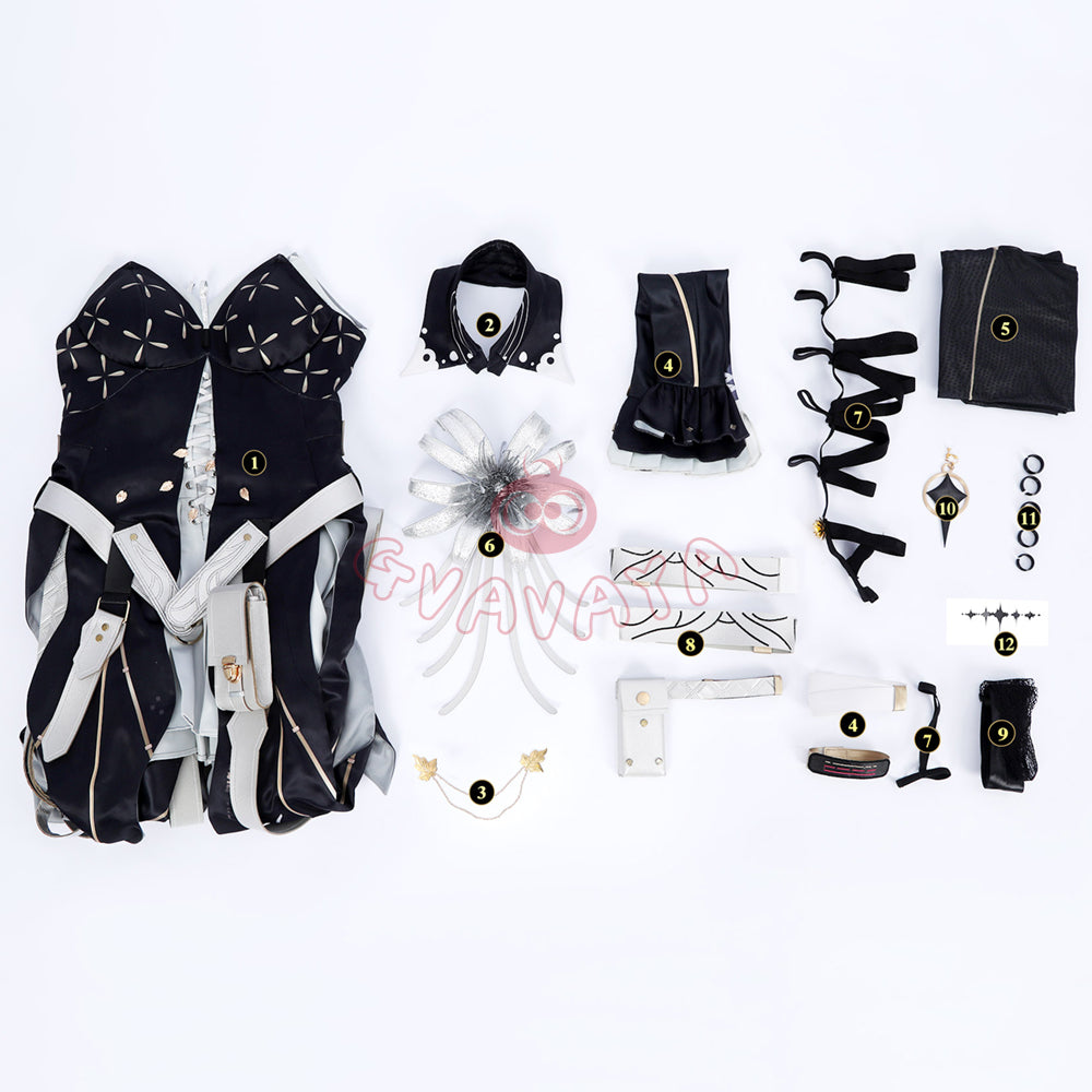 Gvavaya Game Cosplay WuWa Cosplay Dark Phrovola Cosplay Costum