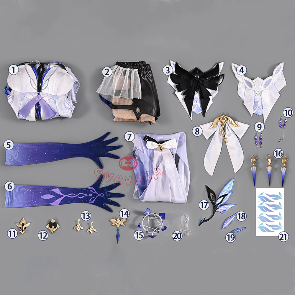 Gvavaya Game Cosplay Genshin Impact Cosplay Skirk Cosplay Costume A
