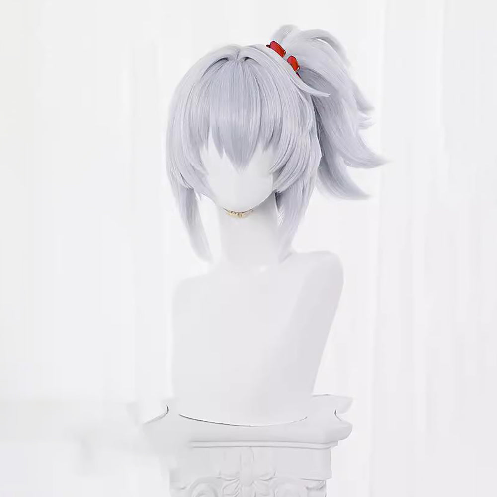 Gvavaya Anime Cosplay Zenless Zone Zero Soldier 11 Cosplay Wig Light Blue And Silver White 26cm Hair