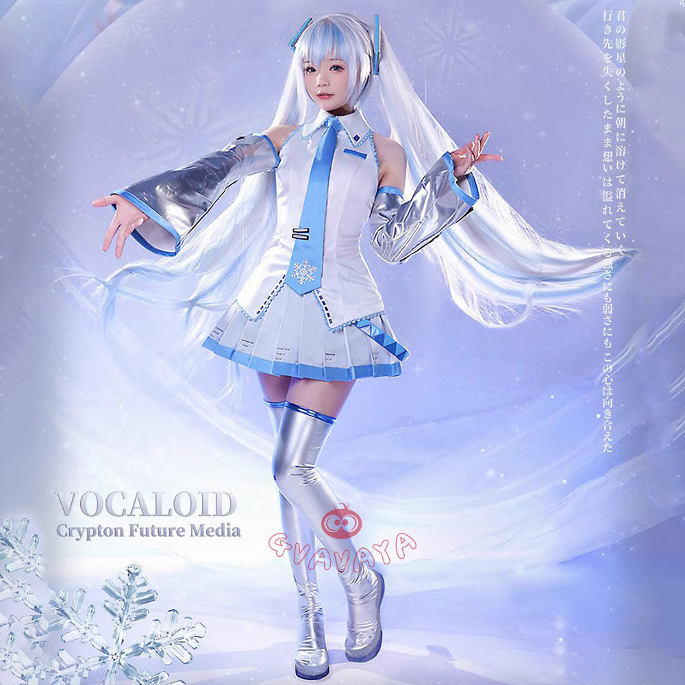 Gvavaya Cosplay V+Cosplay Snow Virtual Idol Official Server Costume